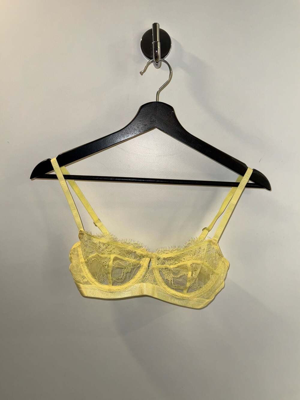 Lounge Underwear Entice Yellow Lace Balcony Bra